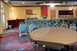 Der Veranstaltungsraum (Klassenzimmer) im Hotel am Alten Strom seit 2015.