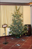 Zur Adventszeit stellt das Hotel immer einen Weihnachtsbaum ins Klassenzimmer.